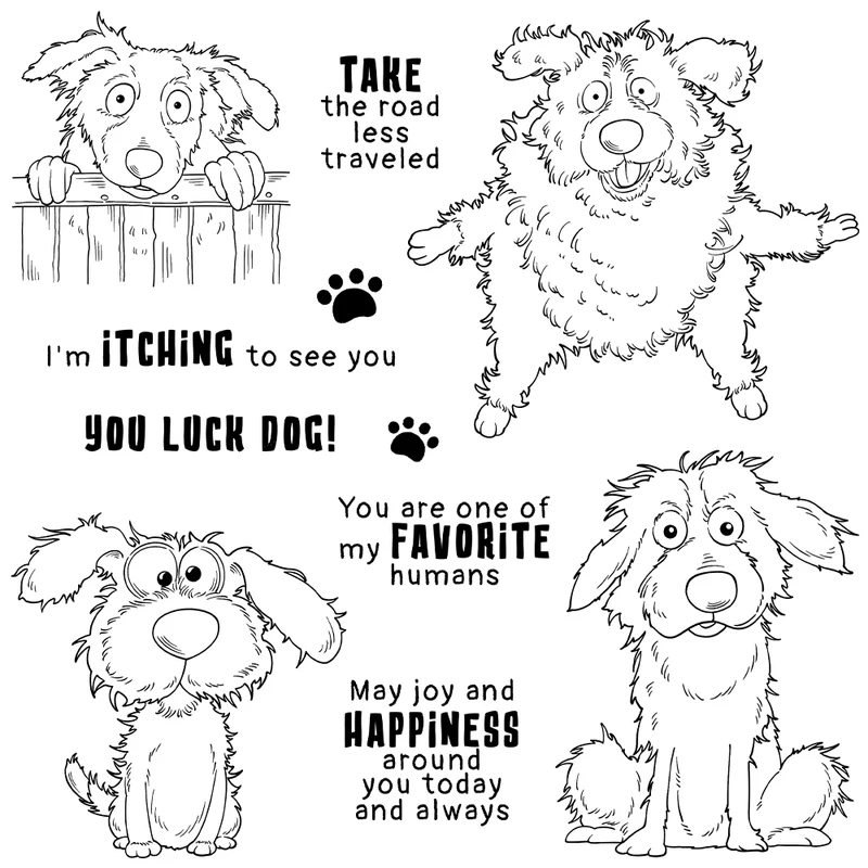 Paws And Funny Pet Dogs Cuttin - Rubber Stamp Blank ulasan dan harga