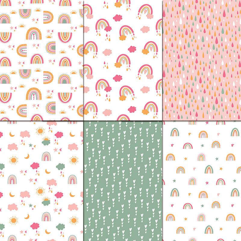 24 Sheets/Set Rainbow Craft Pa - Art Craft Background ulasan dan harga