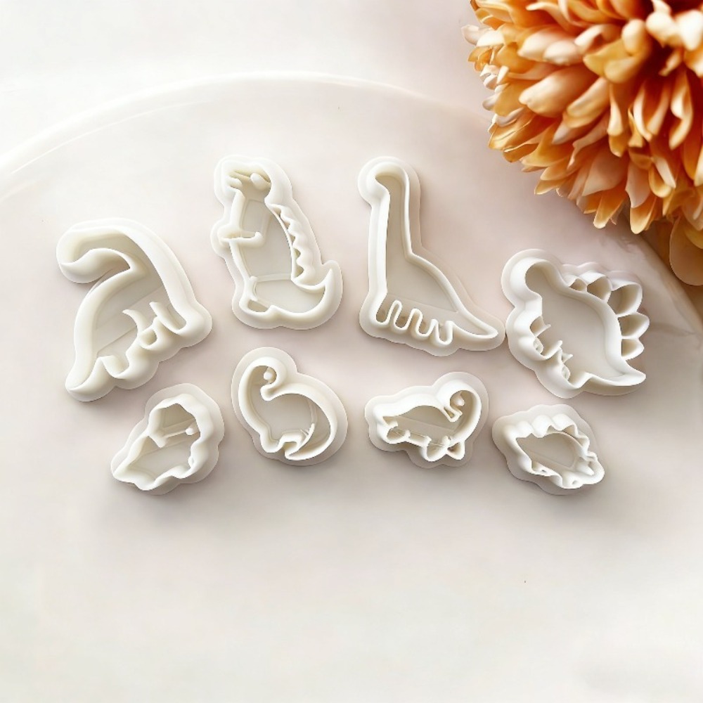 8pcs Cute Dinosaur Clay Cutter - Dinosaur And Craft ulasan dan harga