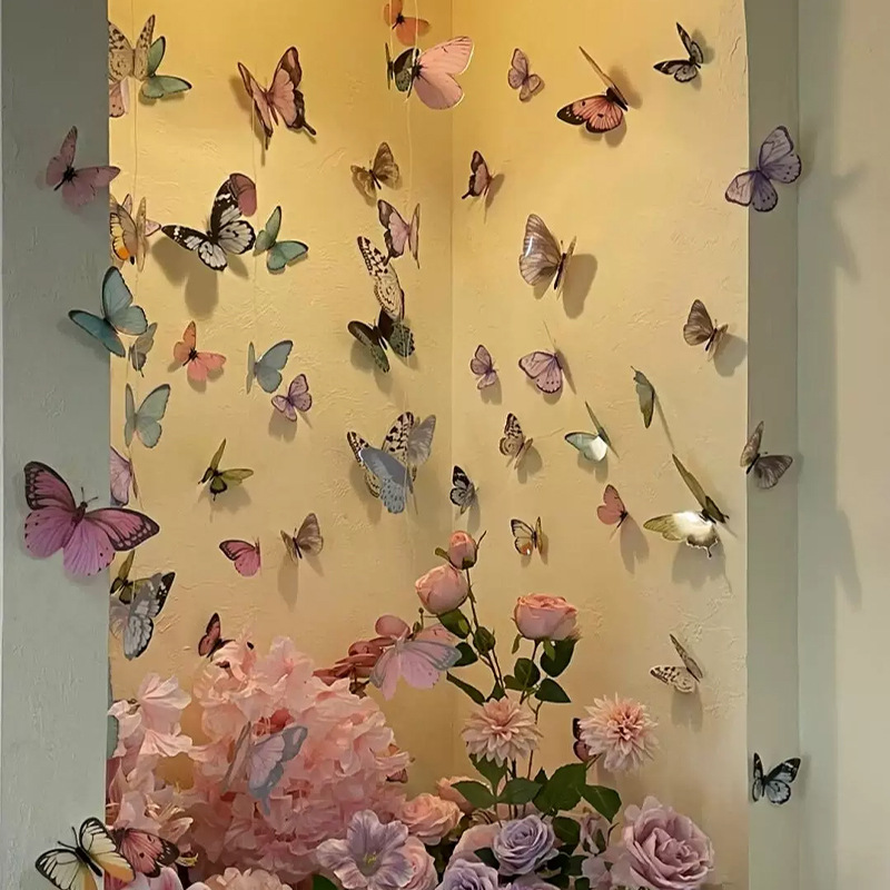 12pcs 3D Butterfly Wall Sticke - Art Craft Halloween ulasan dan harga
