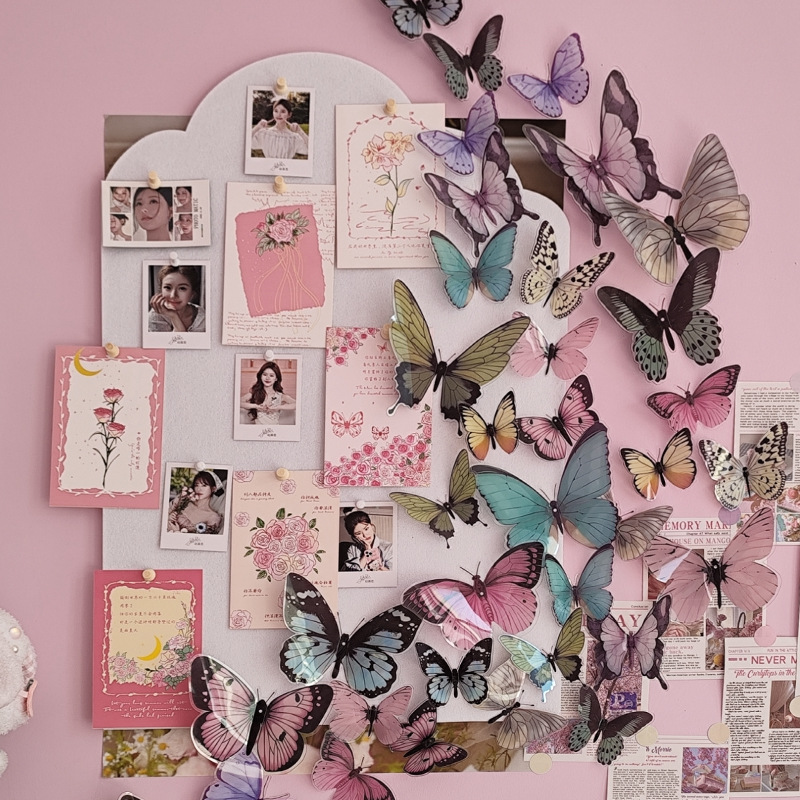 12pcs 3D Butterfly Wall Sticke - Art Craft Halloween ulasan dan harga