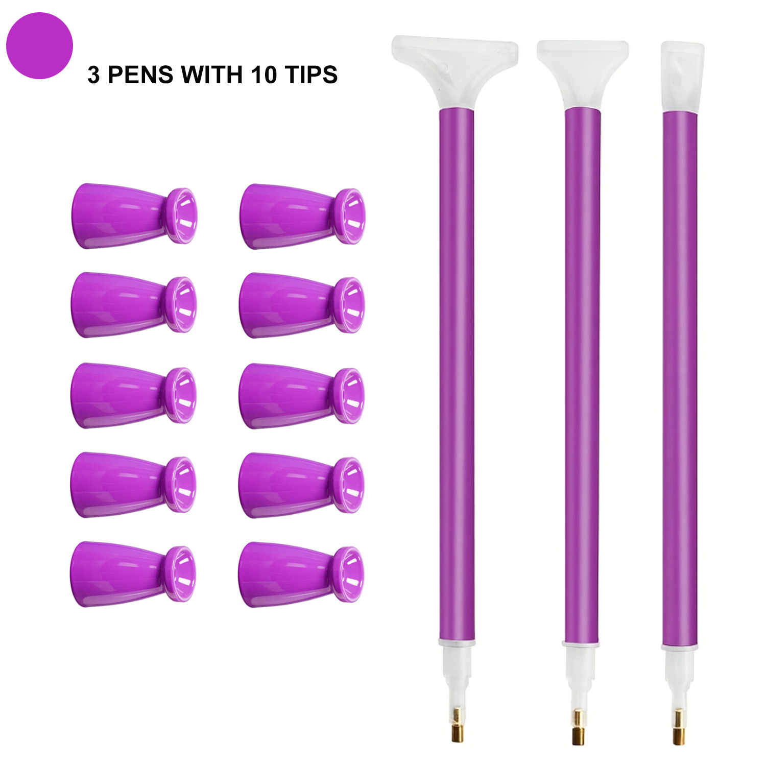 10 Silicone Tips & 3 Pens Diam - Craft Art Set ulasan dan harga