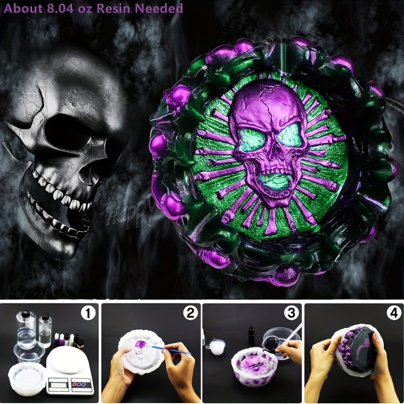 Ashtray mold, skull DIY craft  - Art Craft Party ulasan dan harga