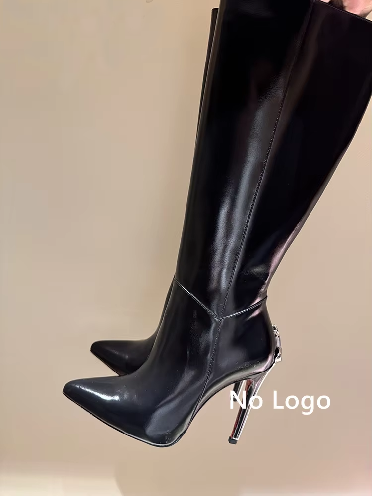 Sexy Black Leather Knee High B - Art Craft Party ulasan dan harga