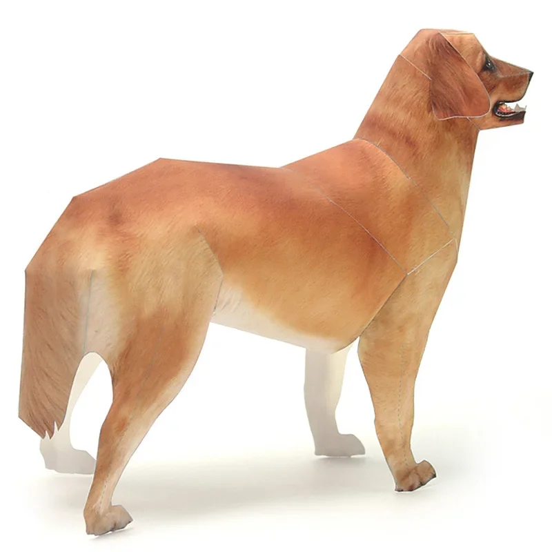 Golden Retriever Dog Paper Mod - Art Craft Center ulasan dan harga