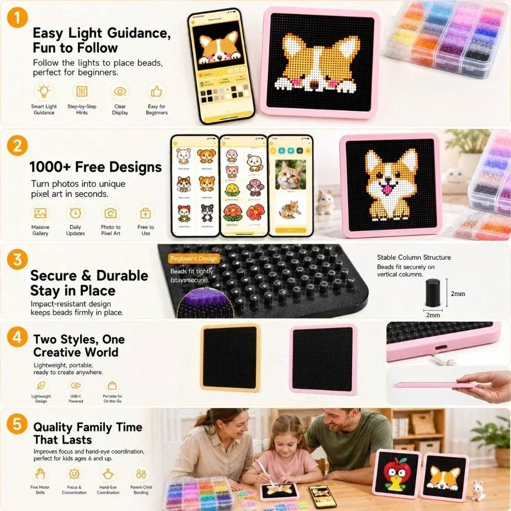 LED Smart Fuse Bead Pegboard,  - Art Crafting ulasan dan harga