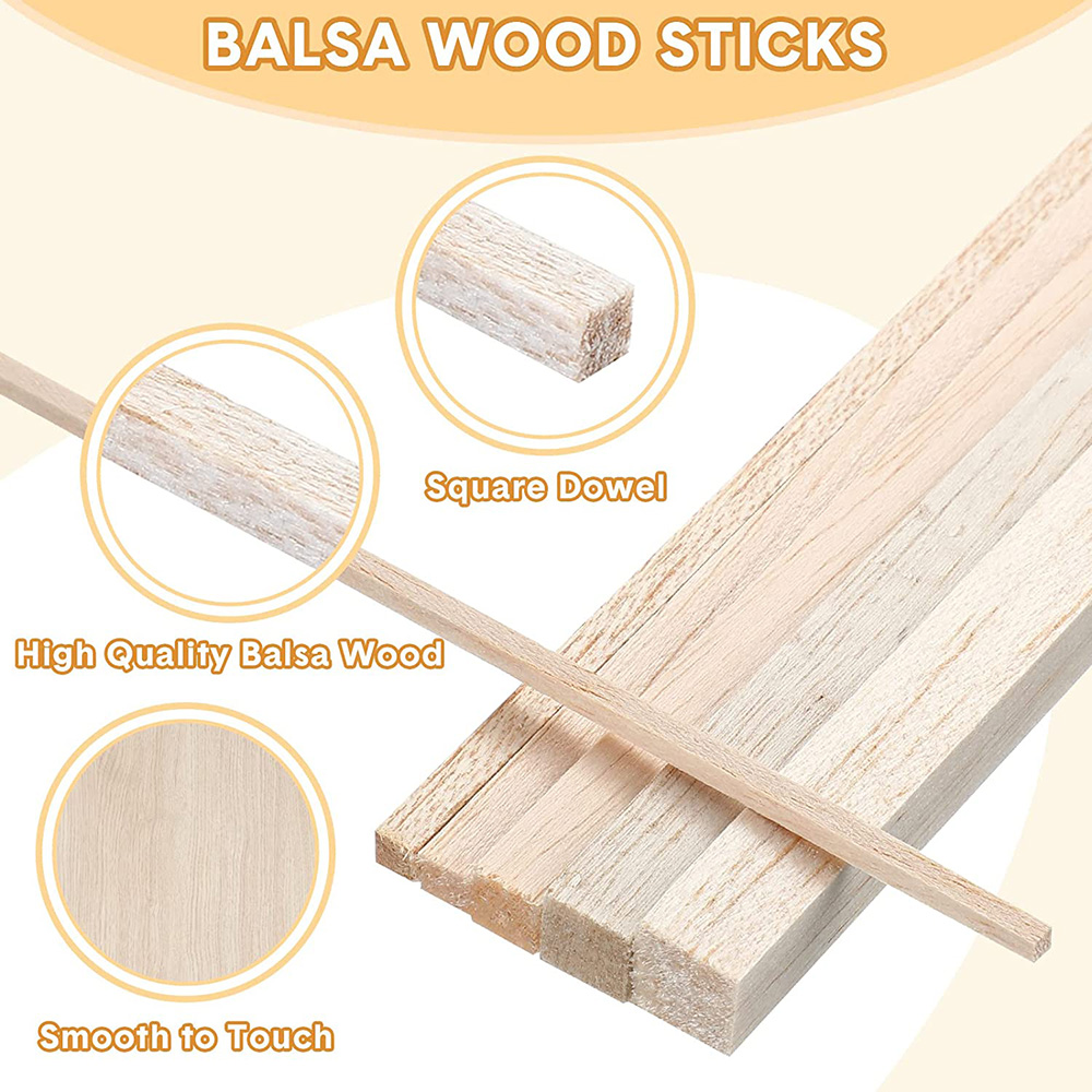 130pcs Balsa Wood Wooden Strip - Art Craft Stick ulasan dan harga