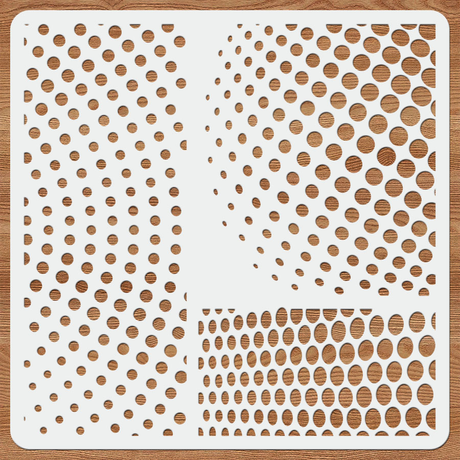 1PC Halftone Dot Stencil – 11. - Art Craft Background ulasan dan harga
