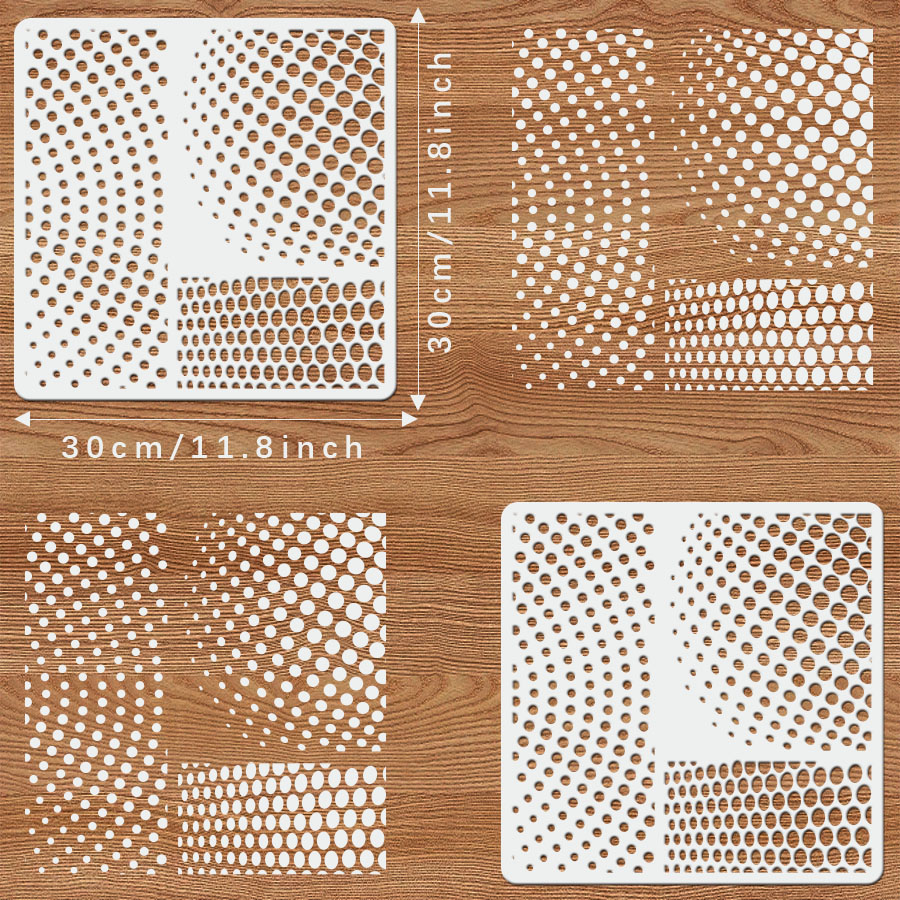1PC Halftone Dot Stencil – 11. - Art Craft Background ulasan dan harga
