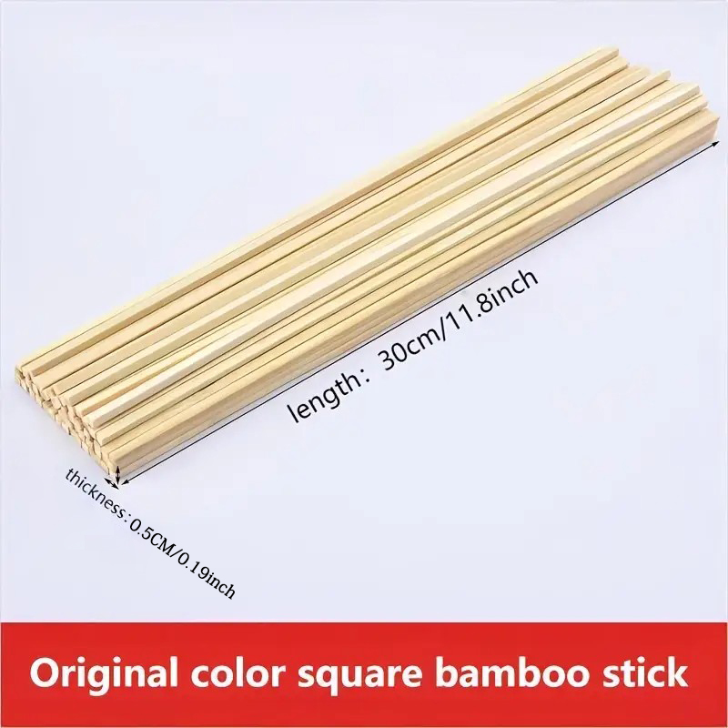 30pcs/50pcs 0.5×0.5×30CM Natur - Art Craft Stick ulasan dan harga