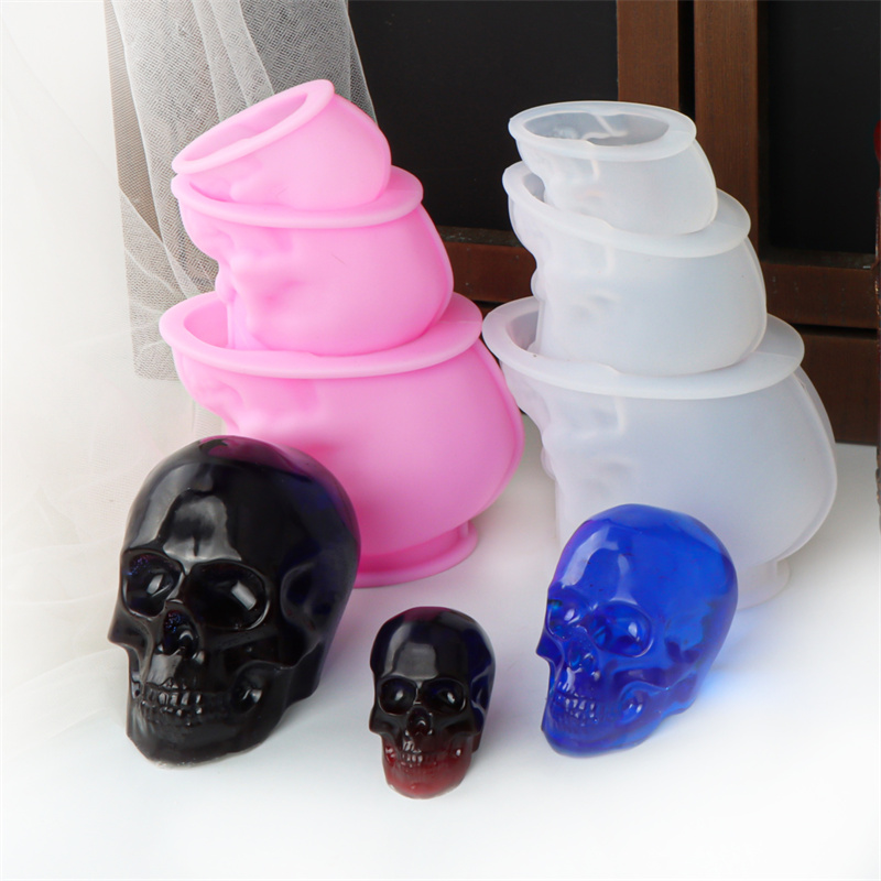 White and Pink Skull Candle Mo - Art Craft Halloween ulasan dan harga