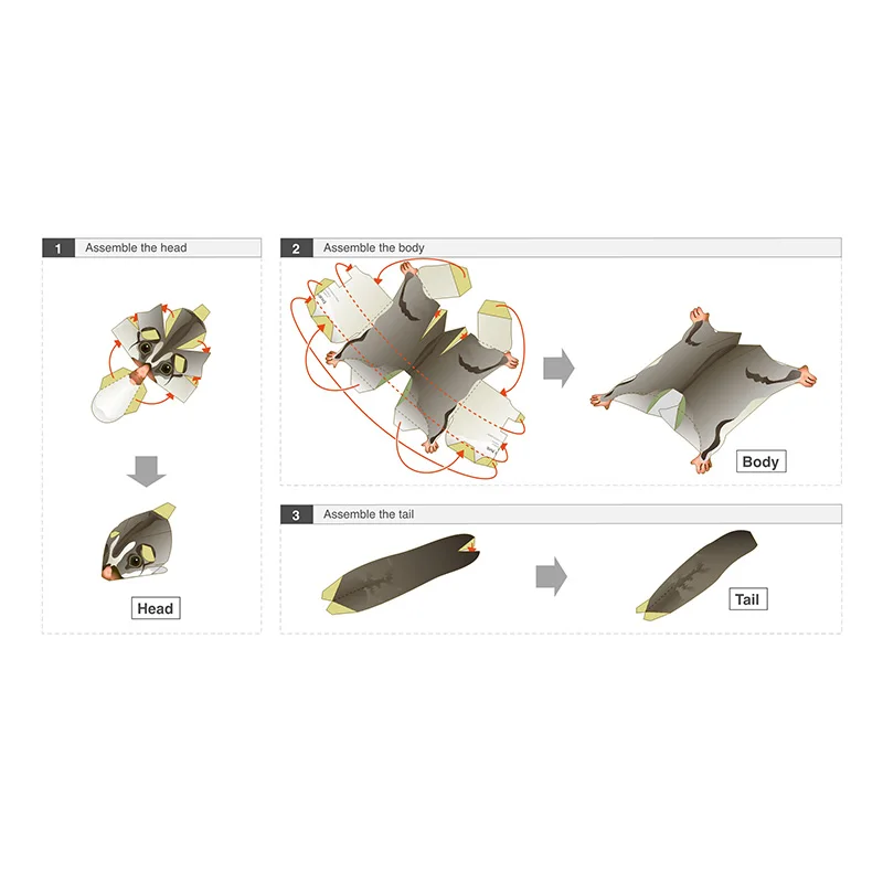 Sugar Glider Flying Mouse Hand - Art Craft Center ulasan dan harga