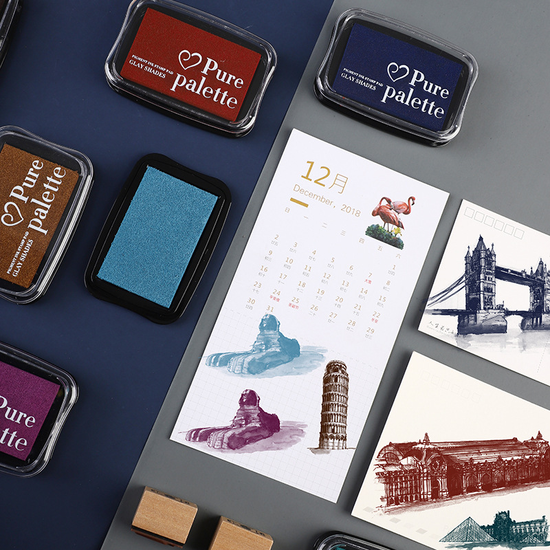 12 Colors Large Size Vintage I - Rubber Stamp Blank ulasan dan harga