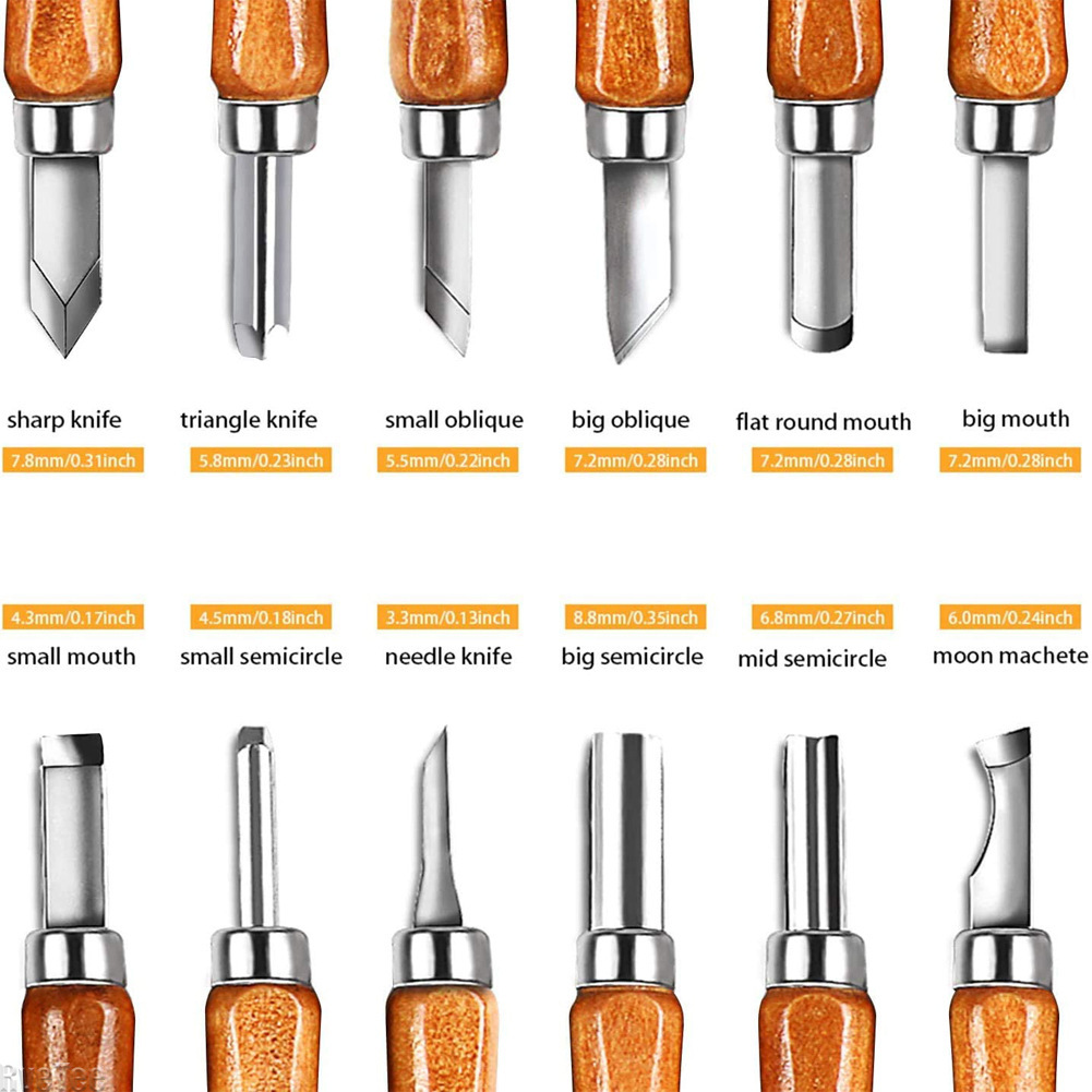 12Pcs SK2 Woodworking Carving  - Craft Art Set ulasan dan harga
