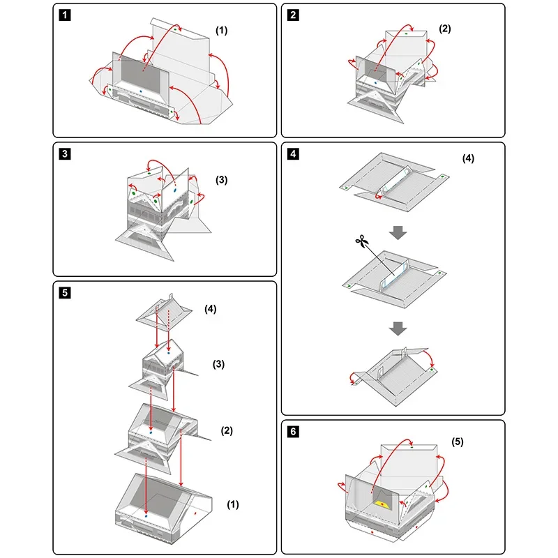 Japan Kumamoto Castle Folding  - Art Craft Center ulasan dan harga
